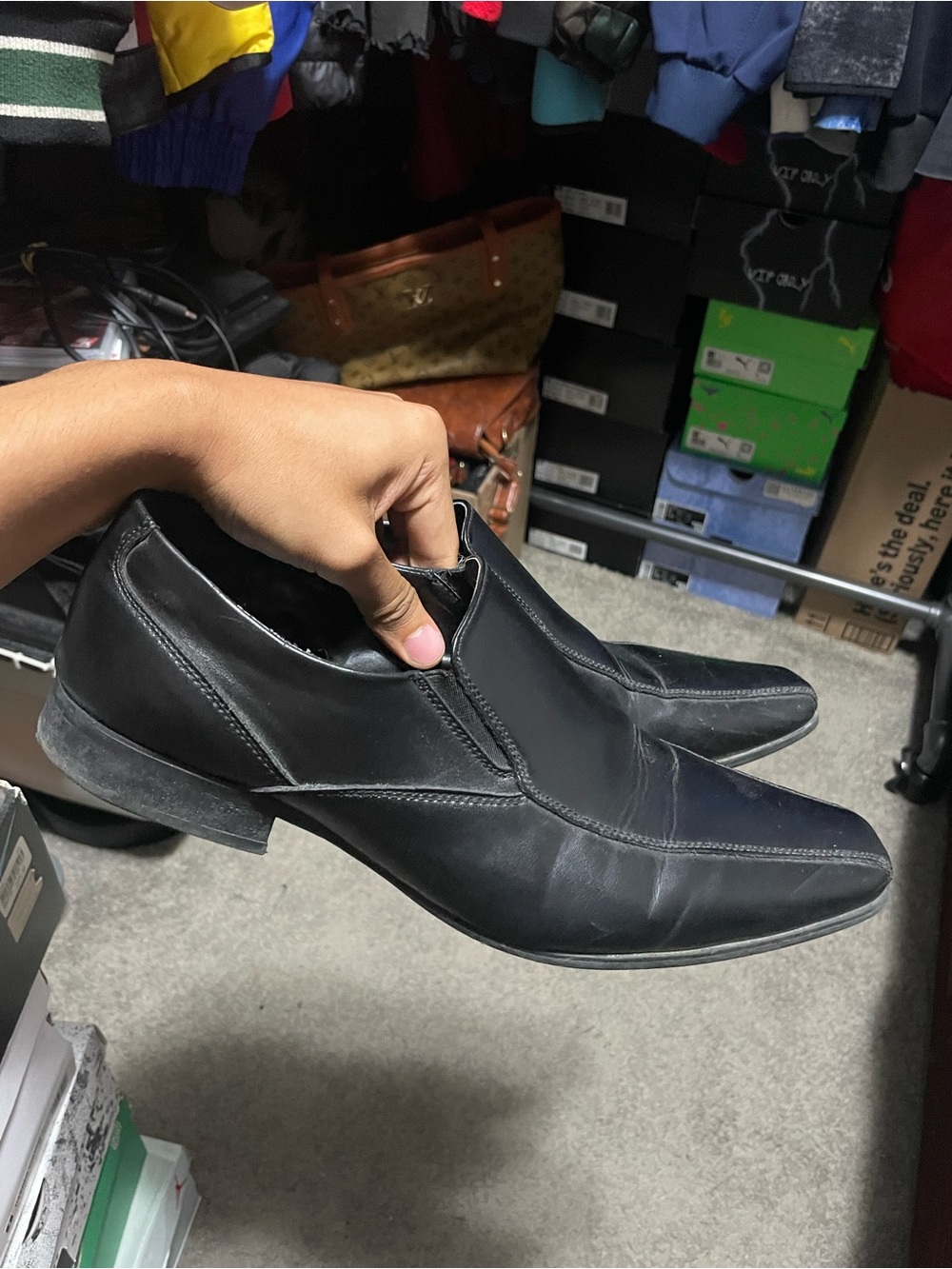 Calvin Klein Black Dress Shoes Size 12